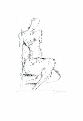 o.T.,Kaltnadel, Platte 21,8x15,7cm, 2013